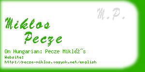 miklos pecze business card